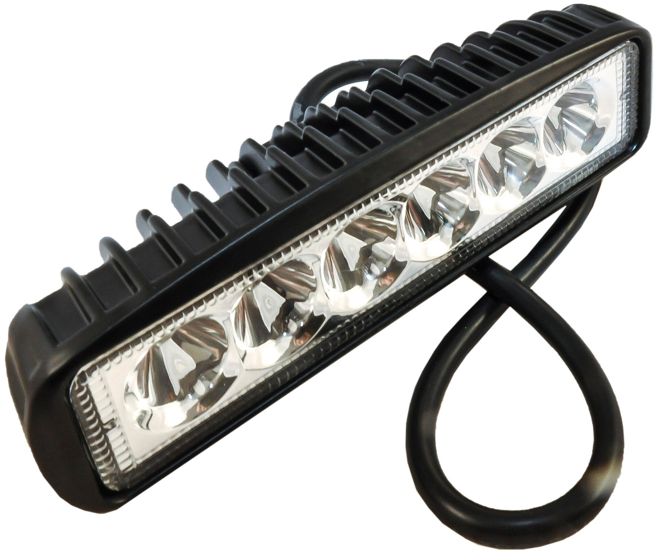 Фара рабочая прямоугольная AVTOELECTRICA LED 18W 12-24V направленный поток света AE18RT-6LED-DRL-HC