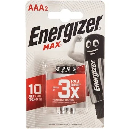 Батарейки ENERGIZER (Мизинчиковые) 2шт MAX AAA (LR03)