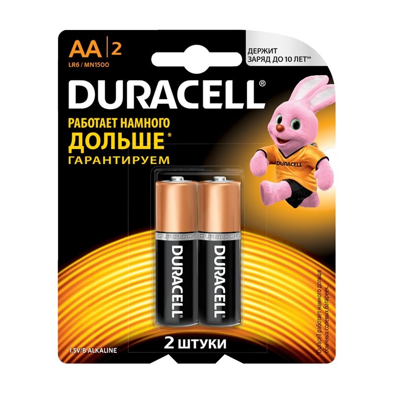 Батарейки DURACELL (Пальчиковые) LR6 AA BL-2 к-кт 2шт