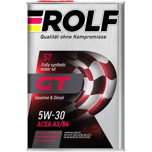 Масло моторное ROLF GT SAE 5W30 ACEA синт 4л 322620