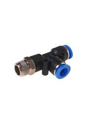 Соединитель трубок Т-образный пластик (наружная резьба) 1/4"-08мм ROCKFORCE RF-SPD08-02