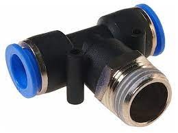 Соединитель трубок Т-образный пластик (наружная резьба) 1/2"-12мм ROCKFORCE RF-SPB12-04