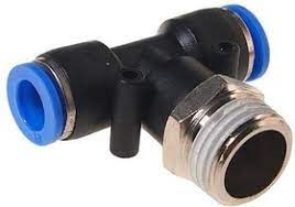 Соединитель трубок Т-образный пластик (наружная резьба) 1/2"-10мм ROCKFORCE RF-SPB10-04