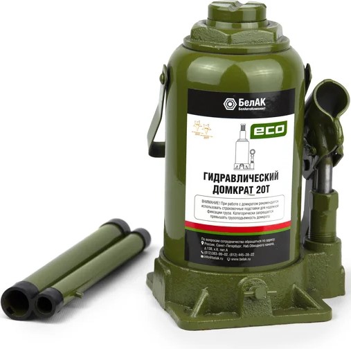 Домкрат бутылочный 20т БЕЛАК ECO БАК.70021