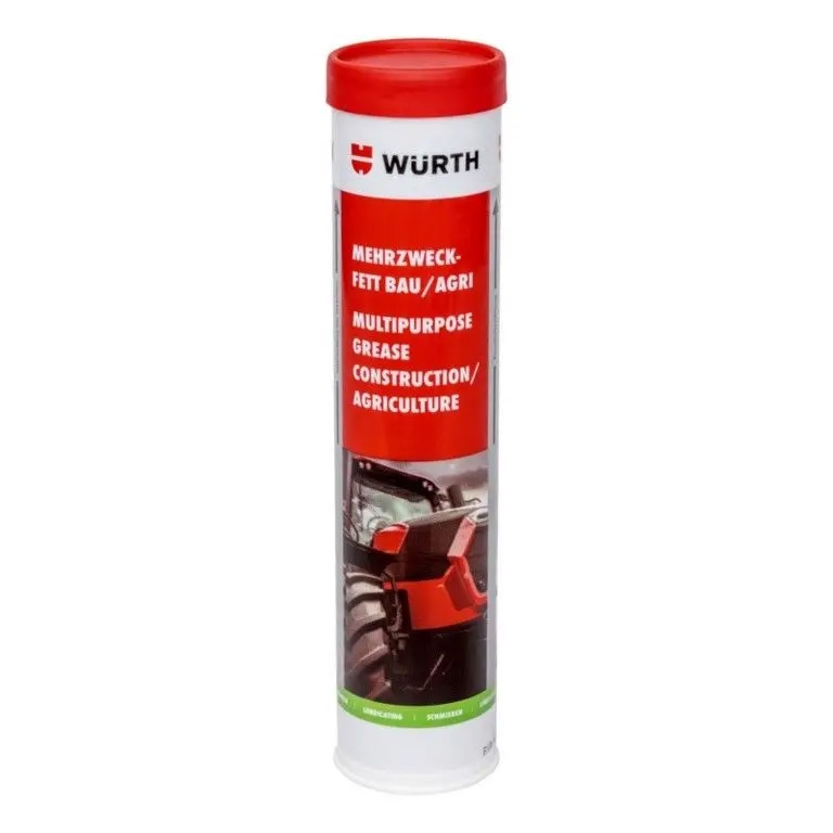 Смазка централизованная WURTH EP2 Constr/Agri (красная) 400гр