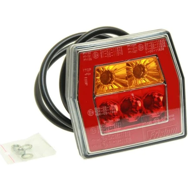 Фонарь задний универсальный квадратный LED 10-30В 3-функции провод 1м FRISTOM FT-122 LED