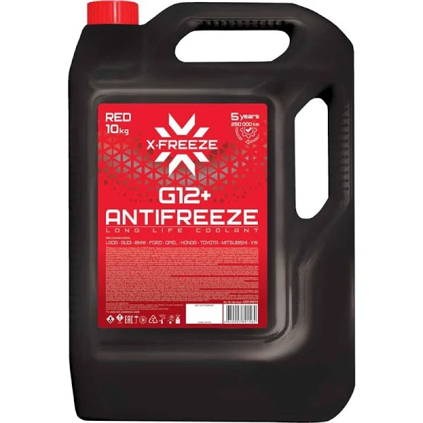 Антифриз X-FREEZE красный G12+ 10кг 430140010