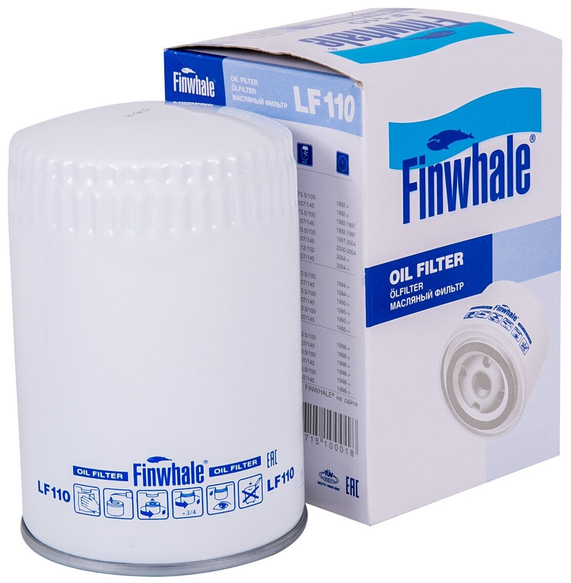 Фильтр масляный УАЗ, ГАЗ дв ЗМЗ-405,406,409,514 3105-1017010 FINWHALE LF110