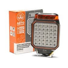 Фара рабочая квадратная AVTOELECTRICA LED с проблесковым маяком, 130х30х100мм 20Вт (36 светодиодов) (рассеяный свет) AE20S-16LED-PC-WR (STR-3 AE) 