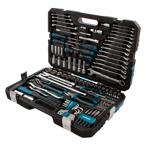 Набор инструмента GROSS 1/4", 1/2", 115 предметов, CrV, 120 зубьев