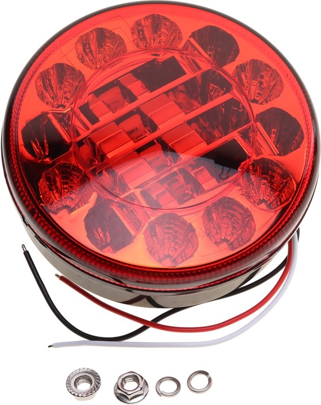 Фонарь задний универсальный круглый LED 12/24В MEGAPOWER 370-17-054, STT-50C2R-M6