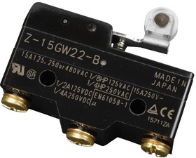 Микропереключатель с роликом z-15gw22-b