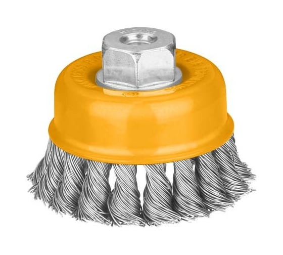 Корщетка дисковая на болгарку 125мм "чашка" крученая сталь ЭВРИКА ER-14125