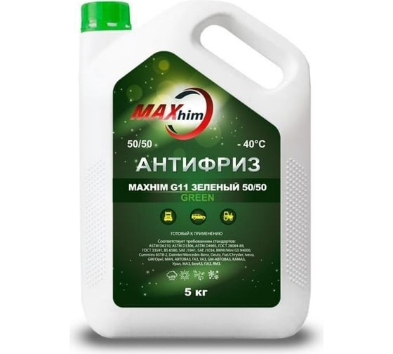 Антифриз MAXHIM G11  5кг зеленый MHG51140