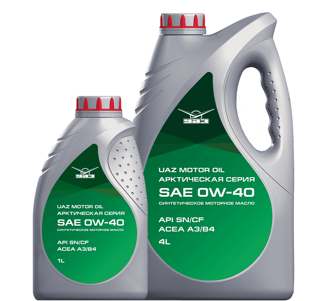Масло моторное УАЗ MOTOR OIL АРКТИЧЕСКАЯ СЕРИЯ 0W-40 синт.  4л