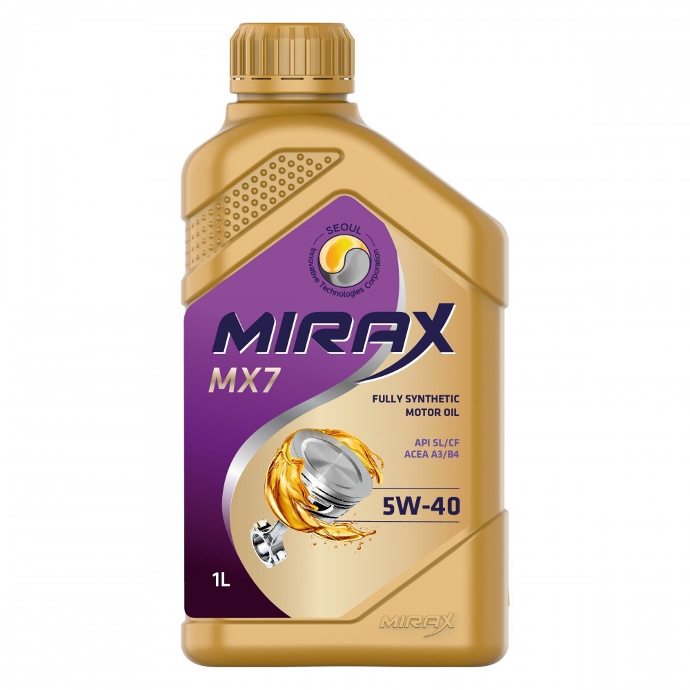 Масло моторное MIRAX MX7 5W40 API SL/CF ACEA A3/B4 синт. 1л 607024