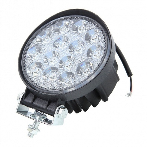 Фара рабочая круглая MEGAPOWER 116х116x70мм 42Вт (14 LED) рассеянный свет (Flood) 12-24V 370-30-009