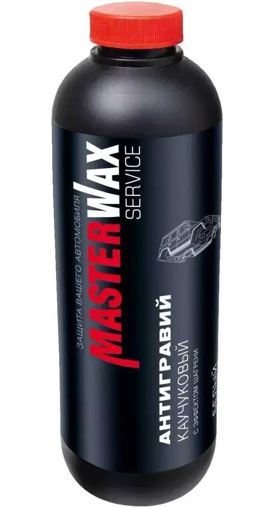 Антигравий MASTERWAX SERVICE 1л с эффектом шагрени белый евробаллон пластик MW030902