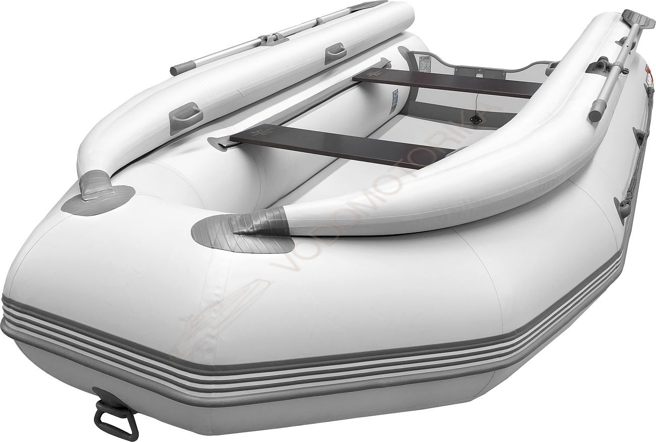 Лодка ПВХ X-River Rocky-375 фальшборт, серая (НДВД)