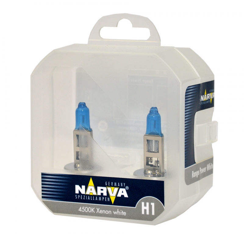 Лампа Н1 NARVA 12В 55Вт RANGE POWER WHITE 4500K P14.5s к-кт 2шт