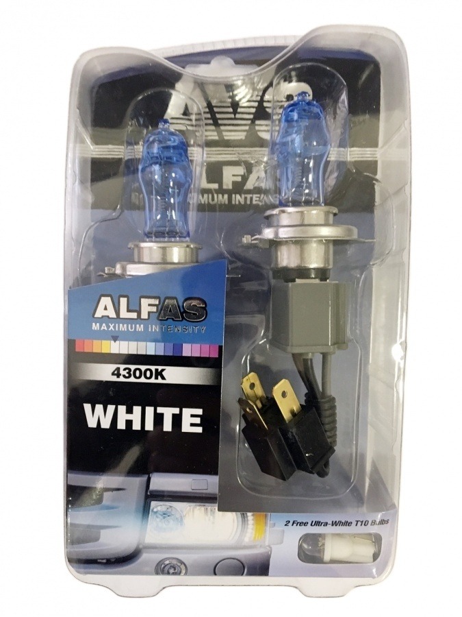 Лампа H4 газонаполненная 24V 75/85W P43t 4300К AVS Alfas Maximum Intensity к-кт 2шт A07237S