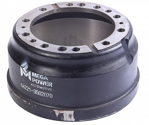 Барабан тормозной МАЗ-ЕВРО 10отв MEGAPOWER 350-32-032 аналог 64221-3502070