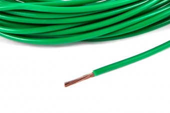 Провод ПВАМ 1,0мм²  зеленый (бухта 100м) CARGEN AX3521005