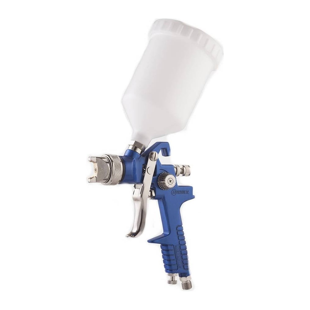 Пистолет краскопульт с верхним бачком 600мл сопло 1,7мм 425 л/мин REMIX RM-H-881-17