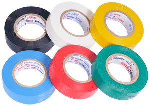 Изолента ПВХ в ассортименте IMPORT 19мм 20м 14258, 13817, 14261