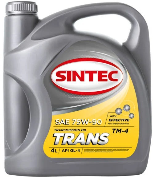 Масло трансмиссионное SINTEC TRANS 75W90 ТМ-4 SAE API GL-4 4л 900360