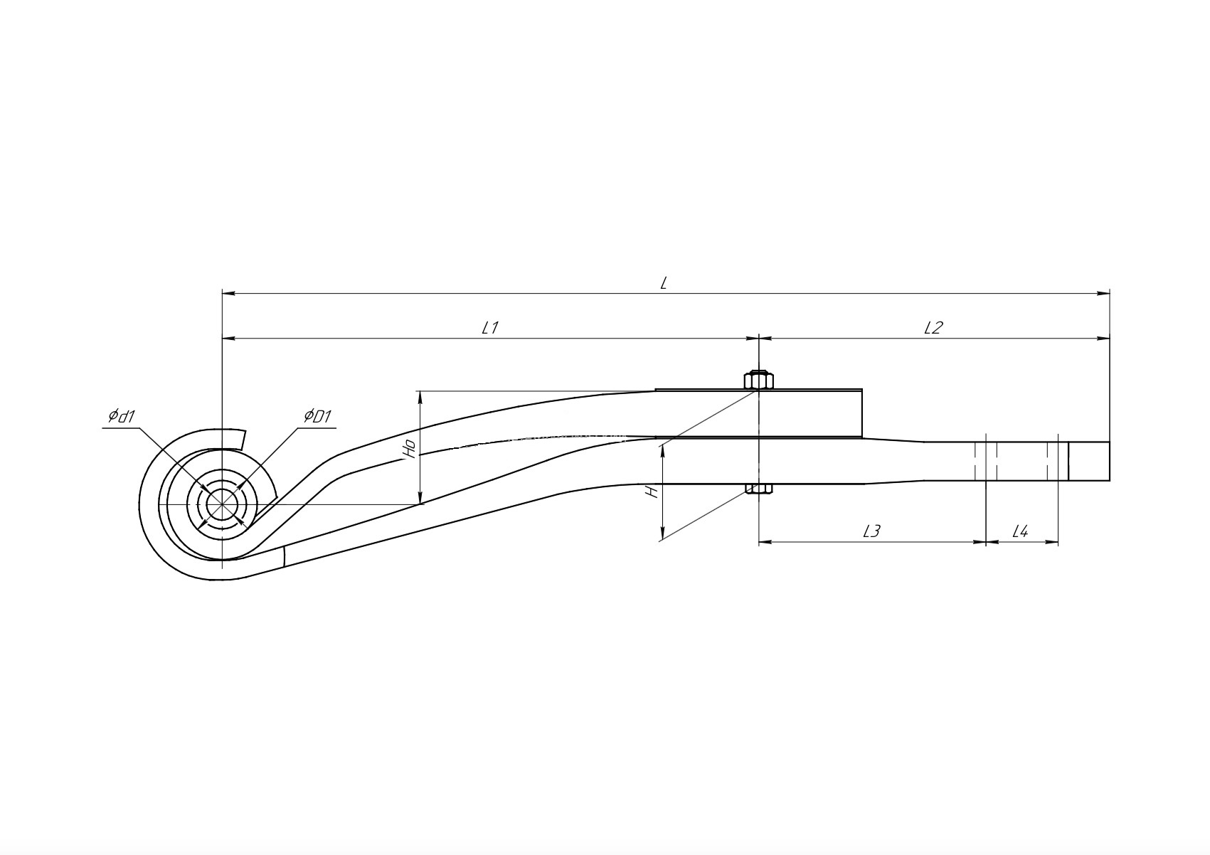 Полурессора SAF 2л прямая WEWELER F188Z043ZA75