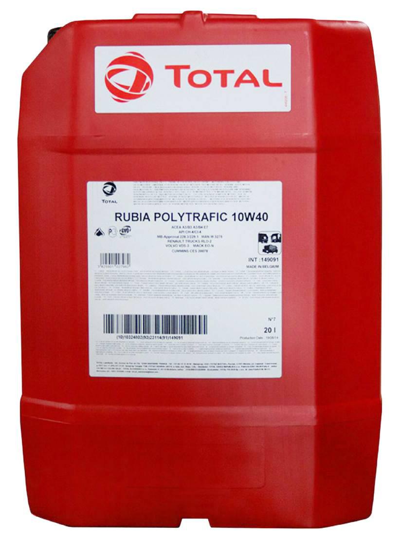Масло моторное TOTAL Rubia POLYTRAFIC 10W40 п/синт.  20л