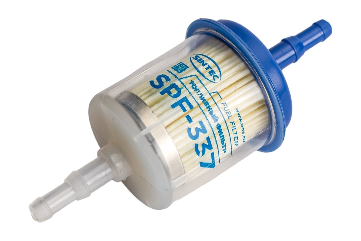 Фильтр топливный врезной бензиновый ВАЗ, УАЗ, ГАЗ Sintec SPF-337 прямоточный