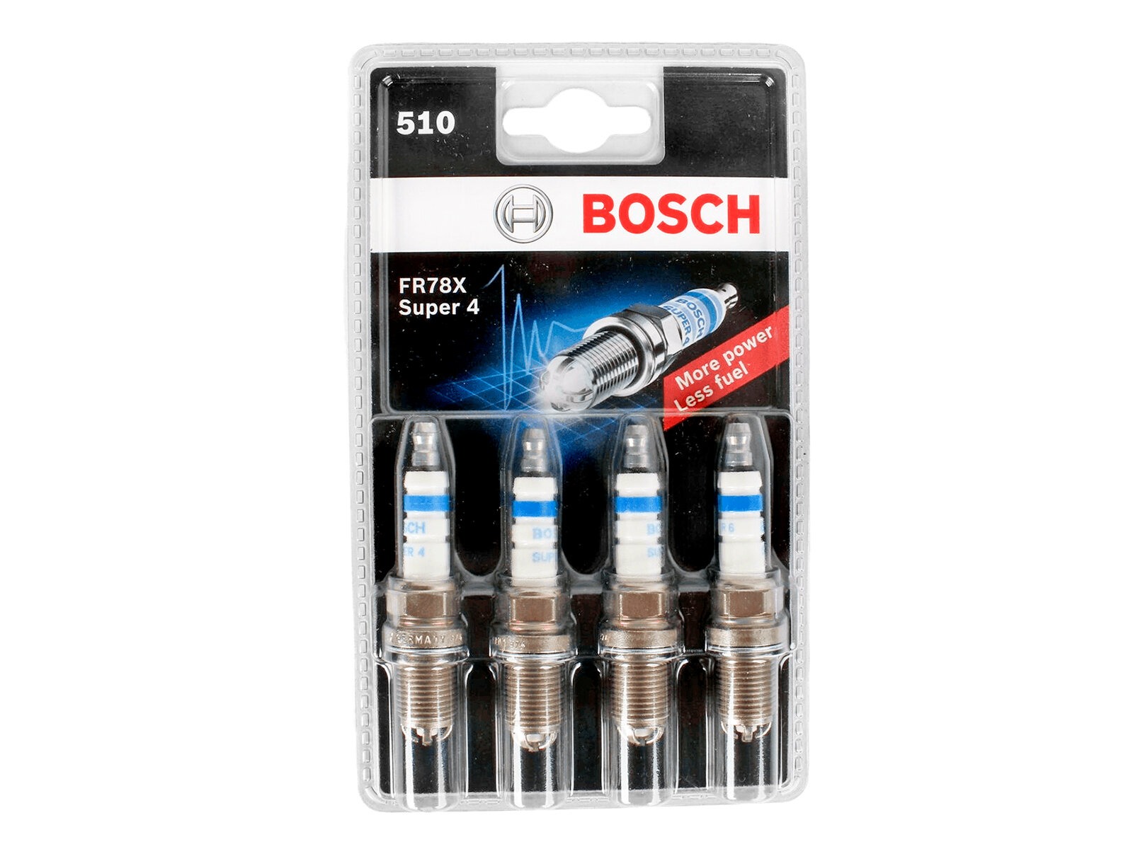 Свеча BOSCH SUPER-4 FR78X0 ВАЗ-2110 16кл инжектор 4-х электродные к-кт 4шт