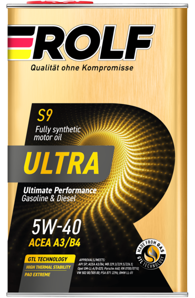 Масло моторное ROLF Ultra ACEA A3/B4, API SP 5W40 синт  1л 323104