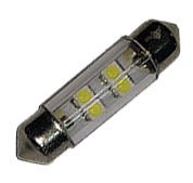 Лампа 24-10 LED (трубка) WHITE (24T11*36384SMD3528)