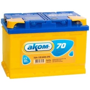 АКБ  70 AKOM о/п 680А 277х175х190 L3 4607034731359