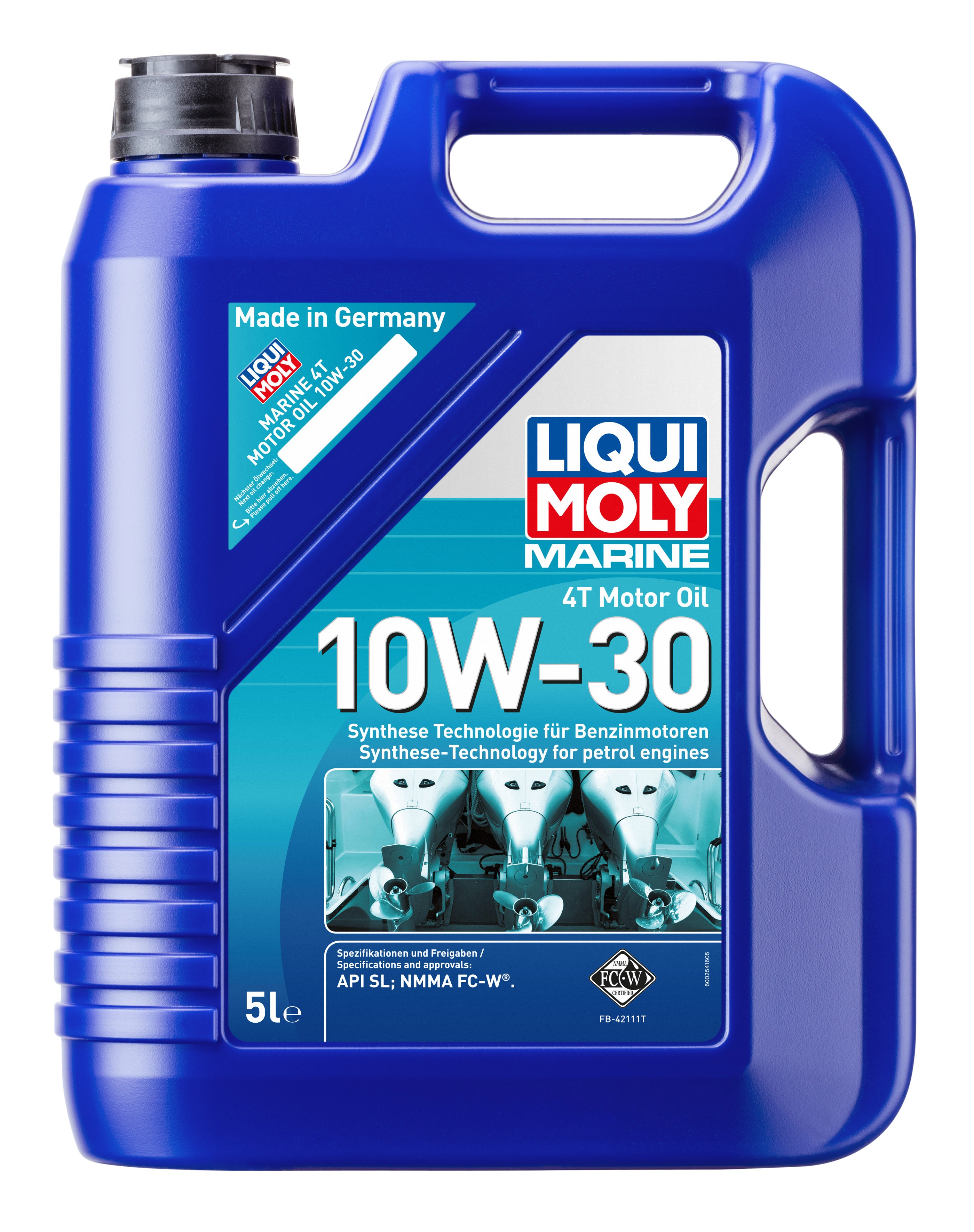 Масло моторное Liqui Moly Marine 4T для лодочных мотров 10W30 синт. 5л 25023